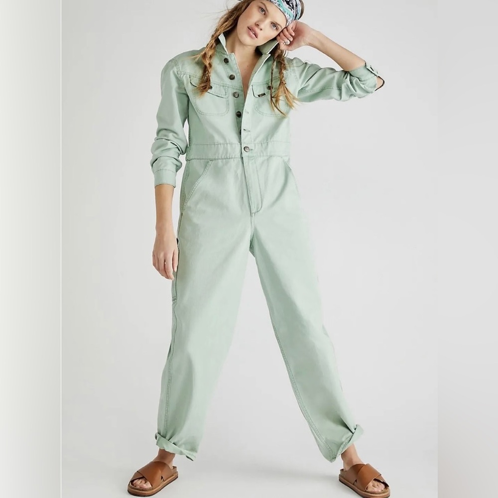 LEE - Modern Vintage Avocado Green Union-Alls - Size Large